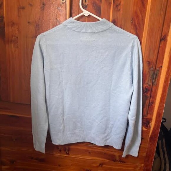 Sag Harbor Baby Blue Mock Neck Sweater - Picture 4 of 4